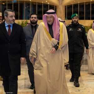 من وداع الوفد السوري بعد زيارته المملكة السعودية