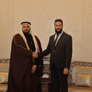 أحمد الشرع ووزير الدولة بوزارة الخارجية القطرية