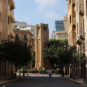 مبنى البرلمان في وسط بيروت