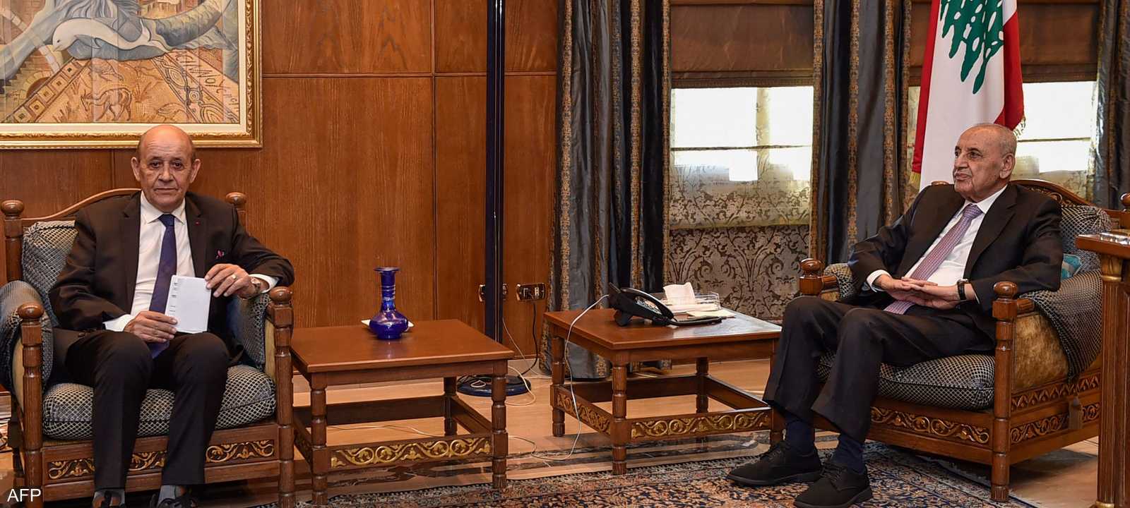 جان إيف لودريان ونبيه بري في بيروت