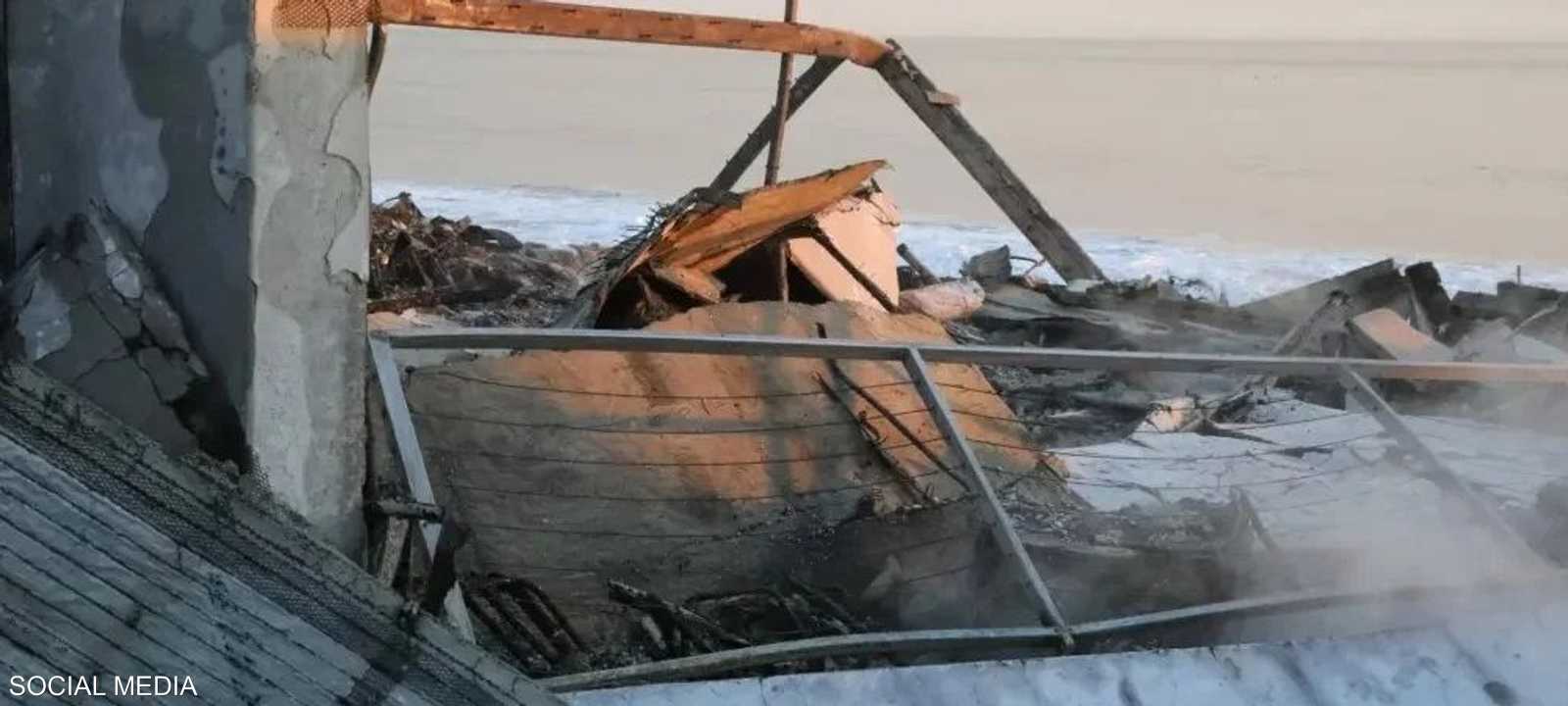 تحول المنزل إلى حطام