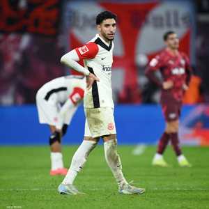 سجل مرموش هدفا لفريقه إينتراخت فرانكفورت في الدقيقة 32