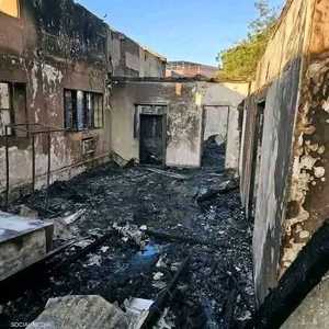 صورة متداولة لمنزول محترق في أحد الكنابي