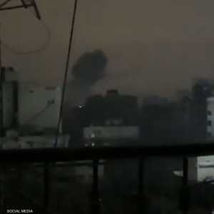 قصف إسرائيلي لحي الشيخ رضوان غرب مدينة غزة