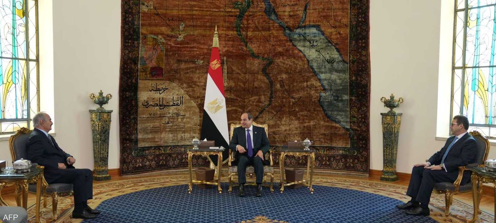 السيسي يستقبل حفتر في القاهرة