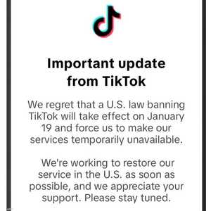 الرسالة التي يظهرها التطبيق لمستخدميه في الولايات المتحدة