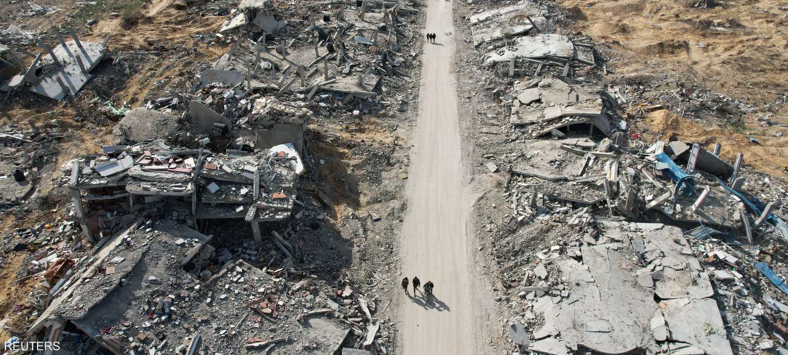 الدمار في مدينة رفح بعد بدء وقف إطلاق النار غزة