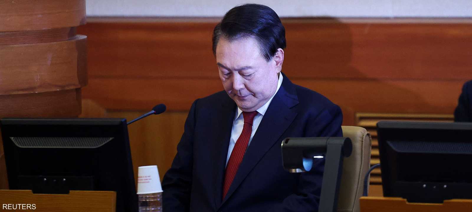 أول ظهور لرئيس كوريا الجنوبية المعزول في محاكمة عزله