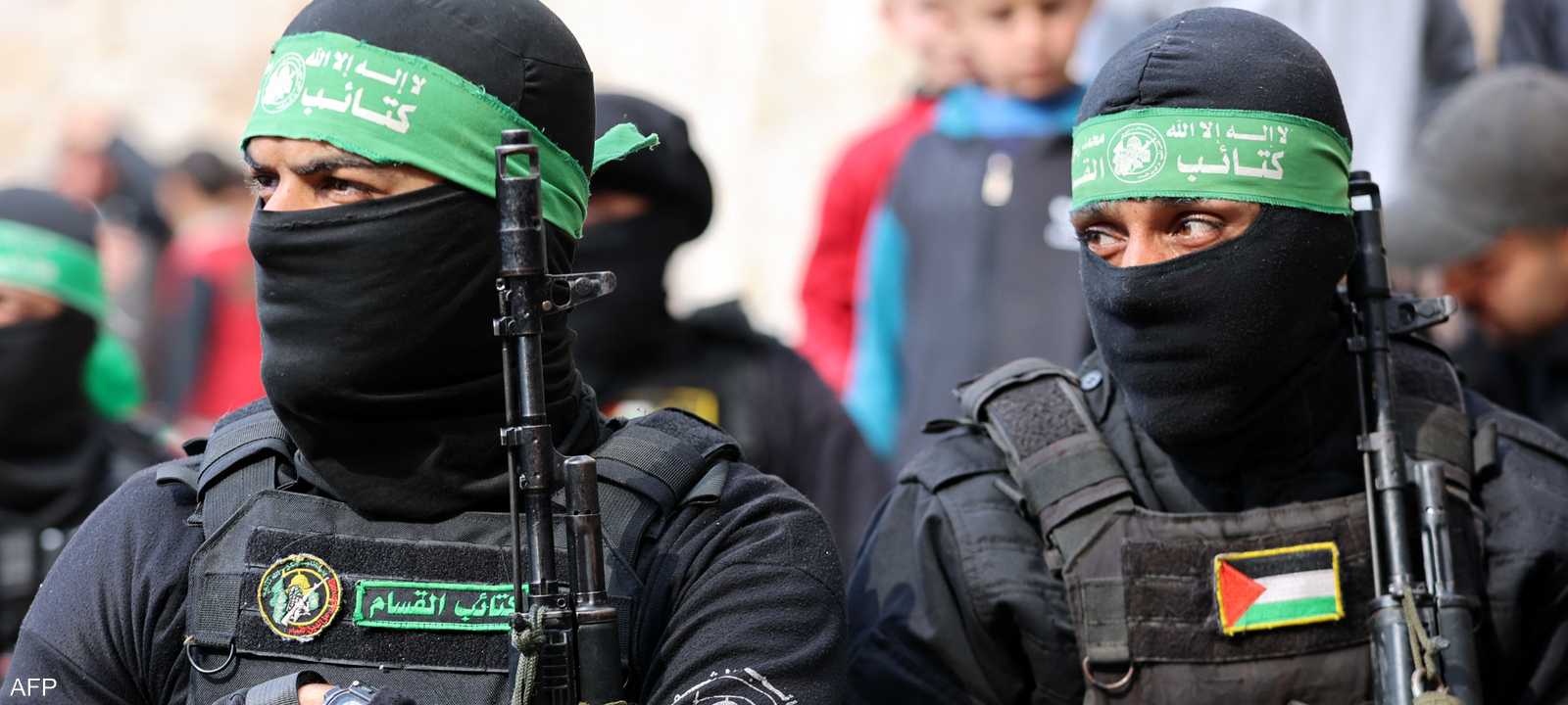 مقاتلون من كتائب القسام الجناح العسكري لحركة "حماس"