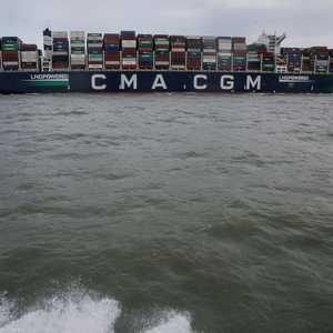 ناقلة حاويات تابعة لشركة "CMA-CGM" الفرنسية - أرشيفية