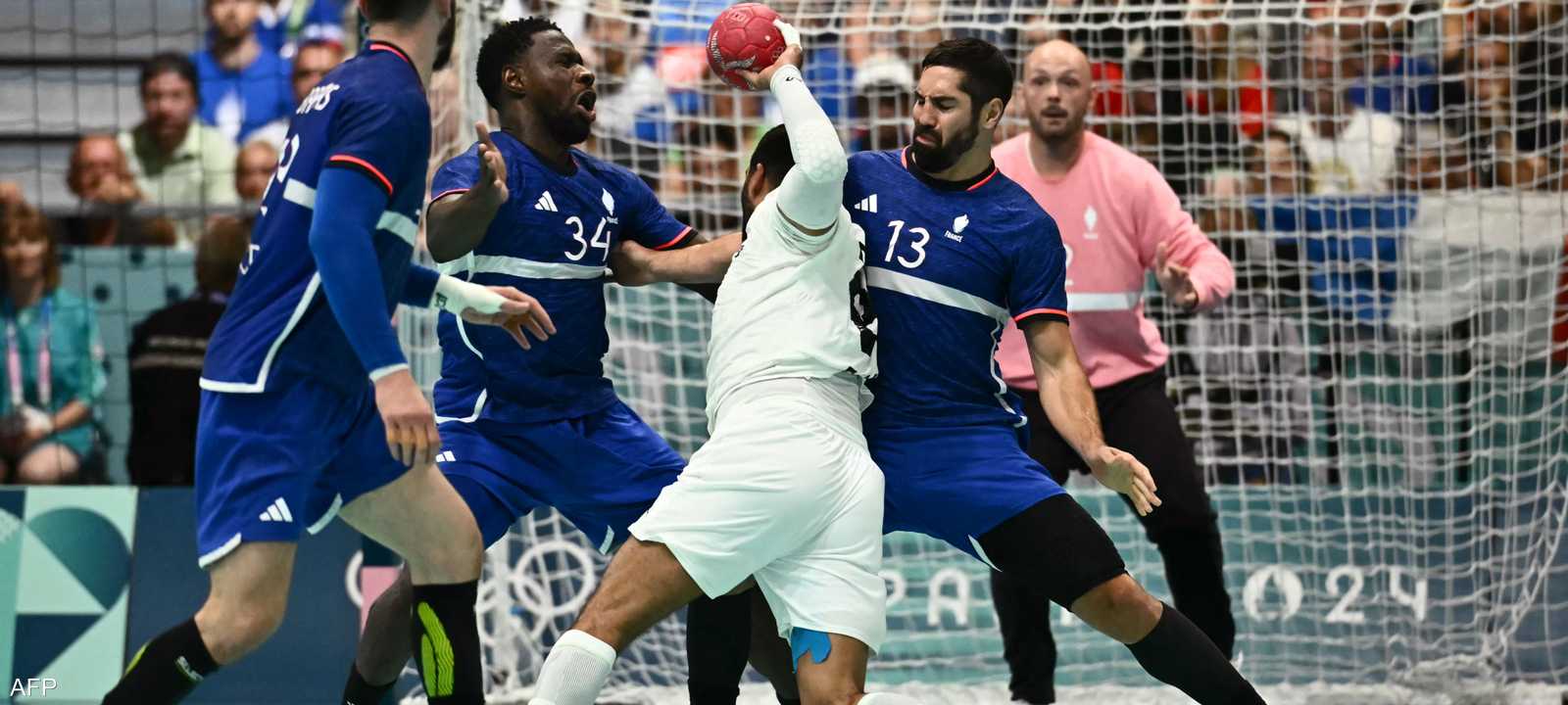 جانب من لقاء مصر وفرنسا في أولمبياد باريس