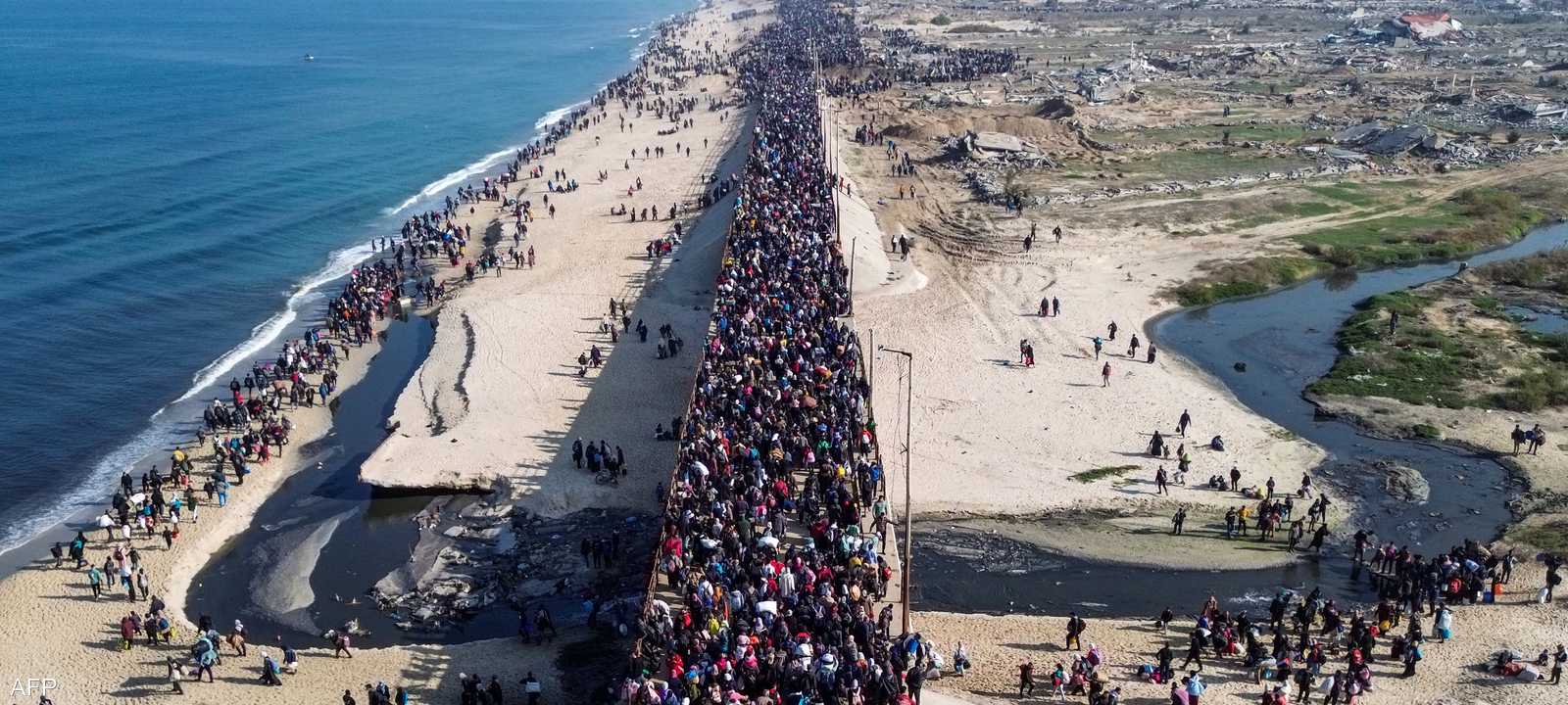 "طوفان بشري" يتوجه إلى شمال القطاع