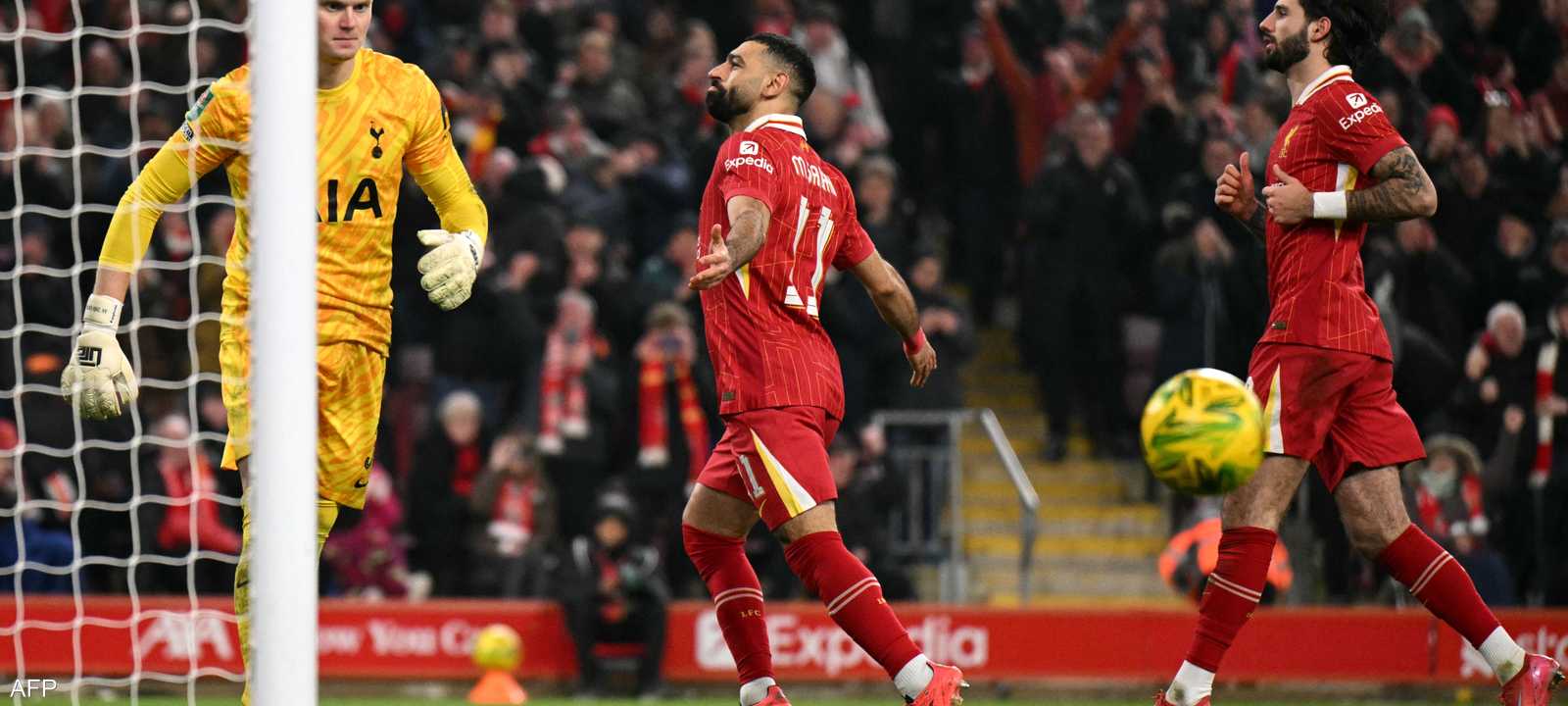 صلاح صنع الهدف الأول وسجل الثاني لليفربول