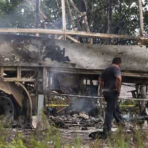 الحافلة المحترقة بالمكسيك