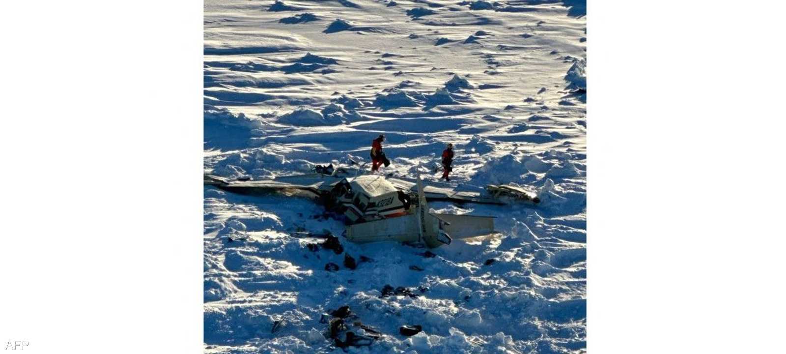 صورة للطائرة التي تحطمت في ولاية ألاسكا