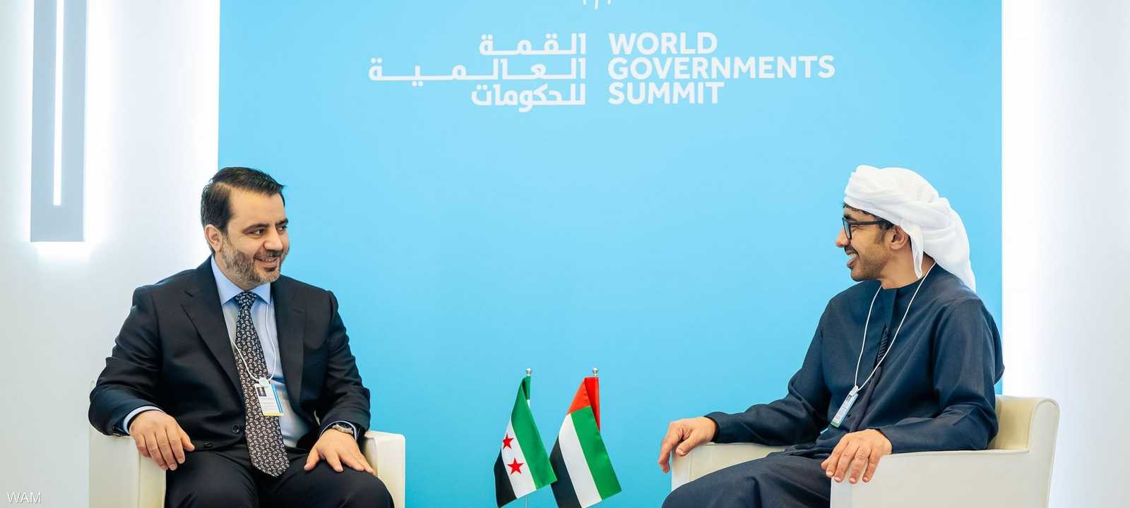 عبد الله بن زايد يستقبل الشيباني في دبي