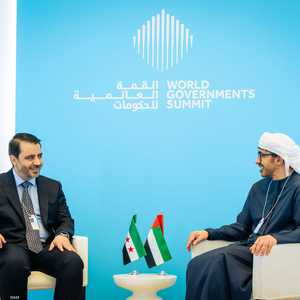 عبد الله بن زايد يستقبل الشيباني في دبي