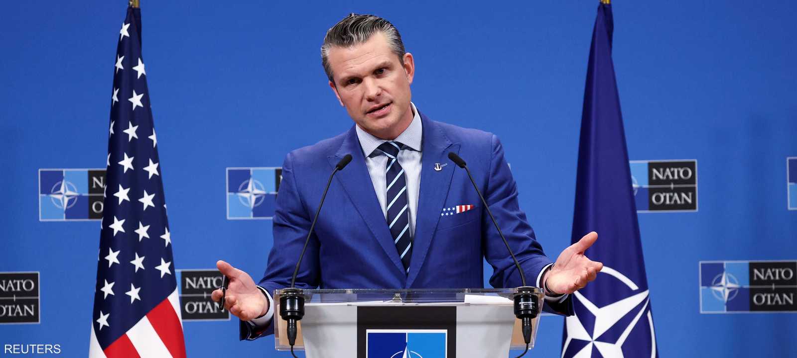 هيغسيث خلال حديثه