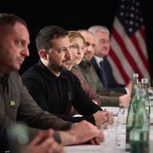 الرئيس الأوكراني خلال محادثات مع مسؤولين أميركيين في ميونيخ