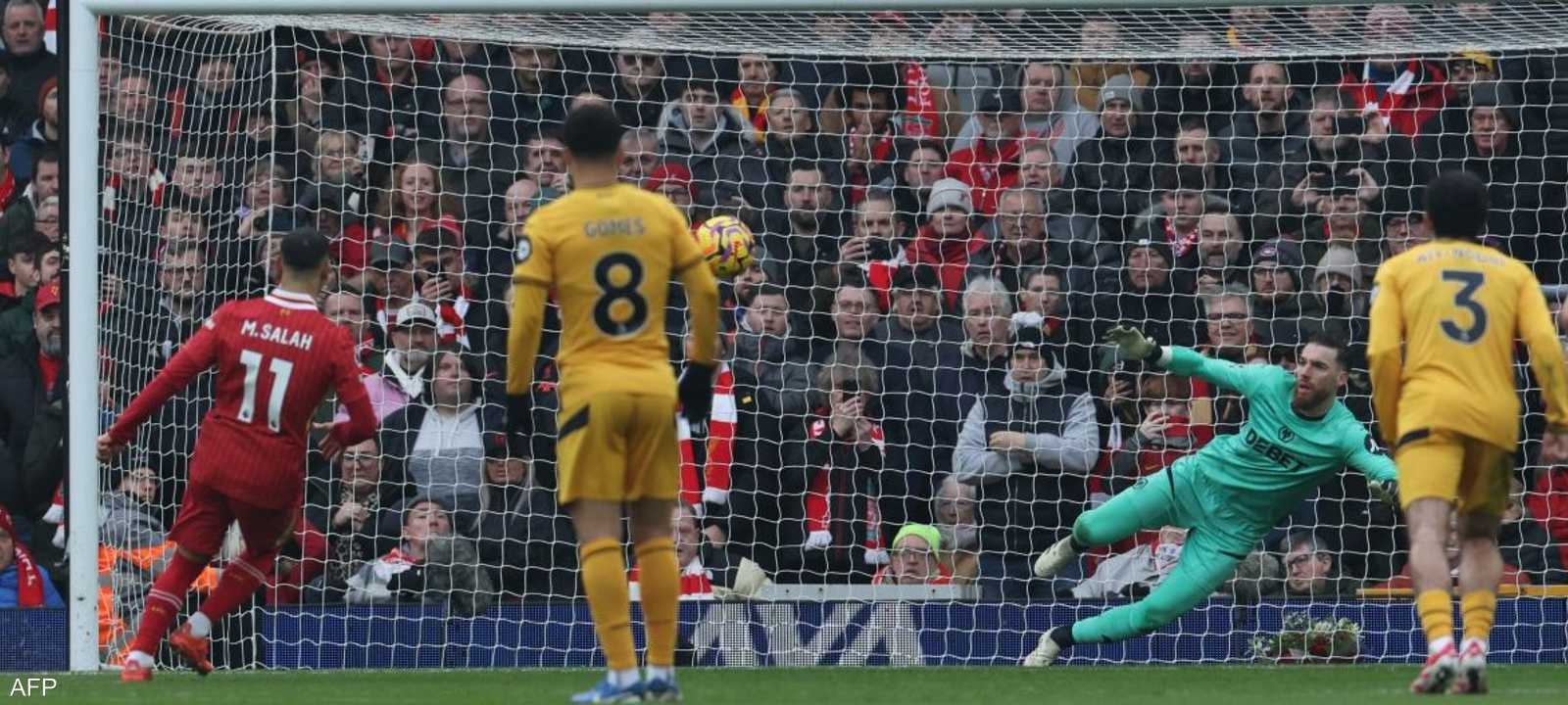 صلاح أحرز الهدف الثاني لصالح ليفربول من علامة الجزاء
