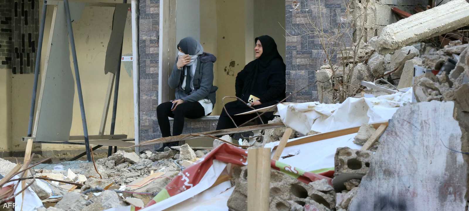 ركام في قرية ميس الجبل جنوبي لبنان