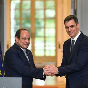الرئيس المصري ورئيس الحكومة الأسبانية