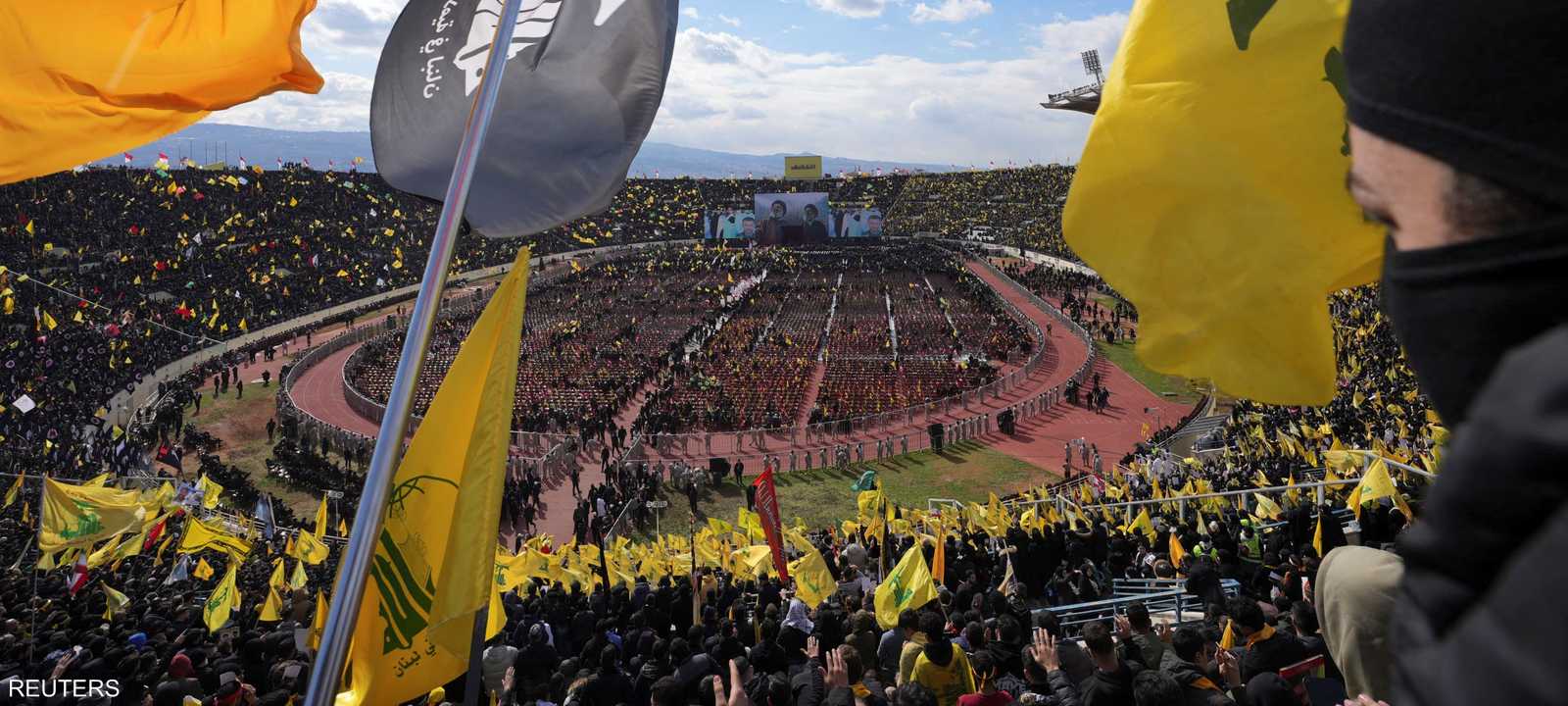 مشاهد من استاد كميل شمعون خلال مراسم التشييع