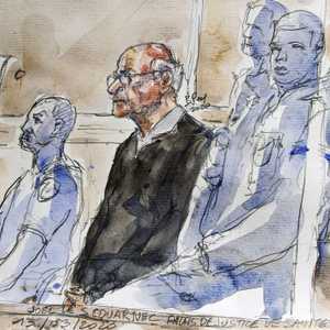 رسم للجراح جويل لو سكوارنيك أثناء المحاكمة