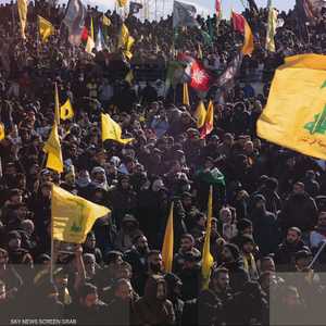 تشييع حسن نصرالله وهاشم صفي الدين في المدينة الرياضية ببيروت