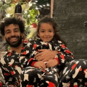 محمد صلاح وابنته مكة