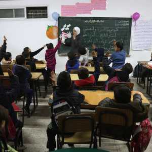 إحدى مدارس غزة خلال اليوم الأول من الدراسة