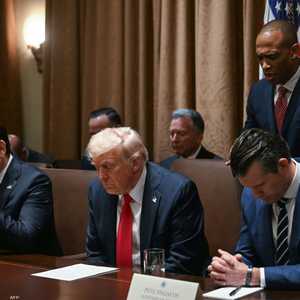 بدأ اجتماع ترامب بالصلاة