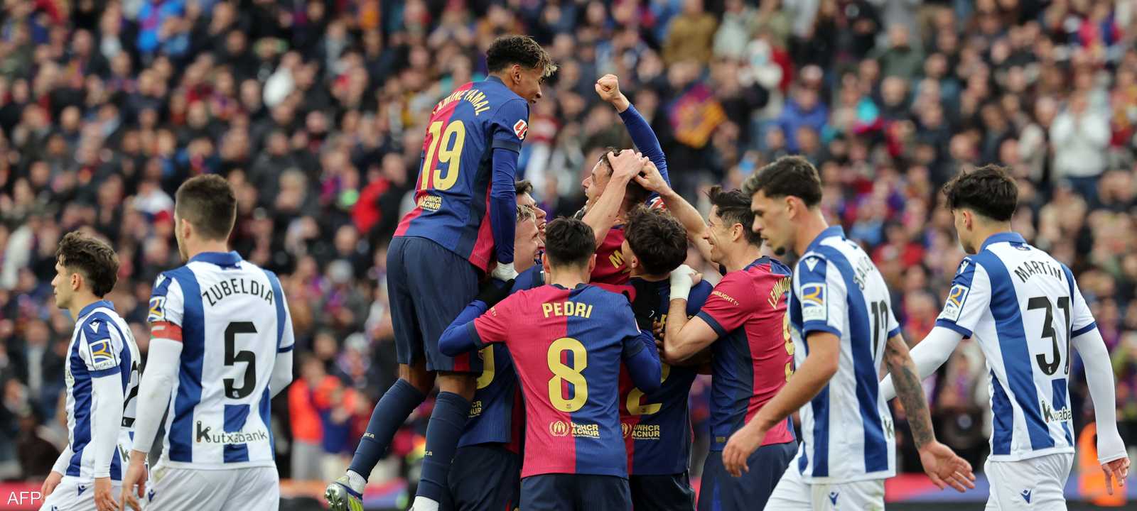 برشلونة حقق الفوز على ريال سويسداد برباعية دون رد