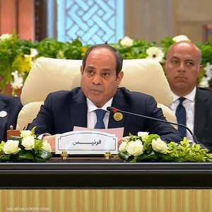 السيسي، خلال القمة العربية الطارئة