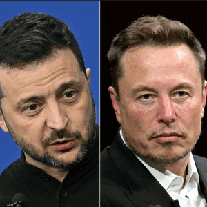 فولوديمير زيلينسكي وإيلون ماسك