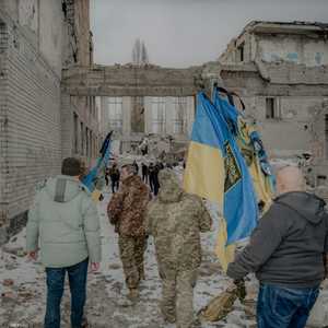 موقع في أوكرانيا تعرض لقصف روسي عنيف.. أرشيفية