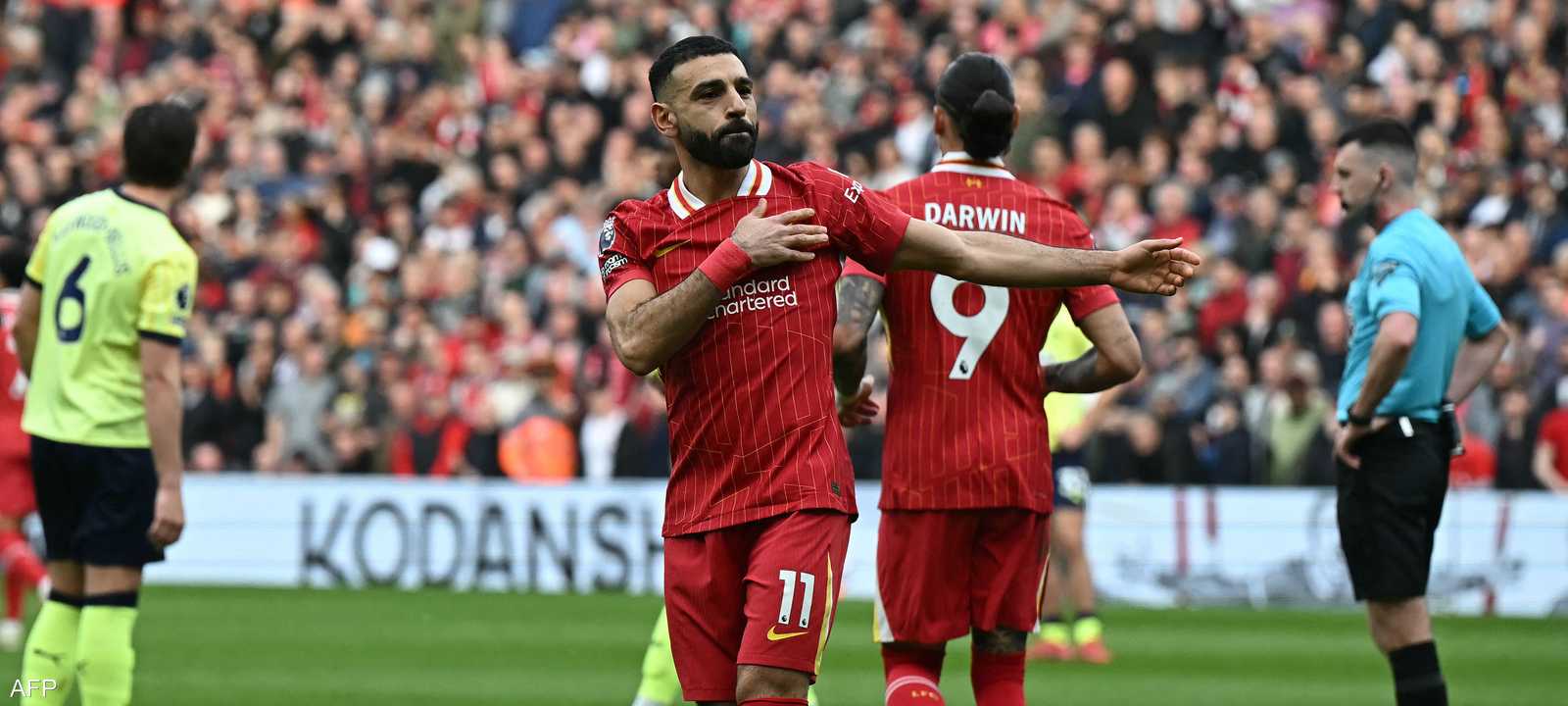 سجل محمد صلاح نجم ليفربول هدفين من ركلتي جزاء