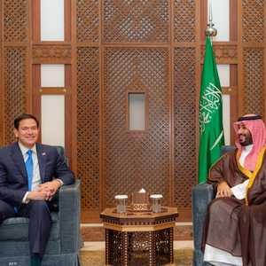 ولي العهد السعودي لدى استقباله وزير الخارجية الأميركي