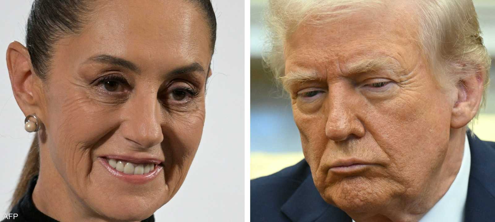 دونالد ترامب وكلاوديا شينباوم رئيسة المكسيك