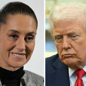 دونالد ترامب وكلاوديا شينباوم رئيسة المكسيك