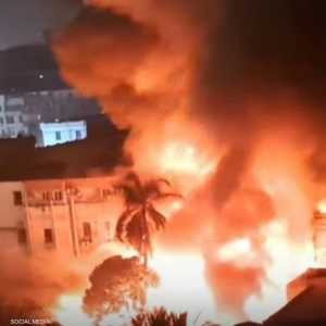 حريق هائل اندلع داخل المعامل المركزية في مصر