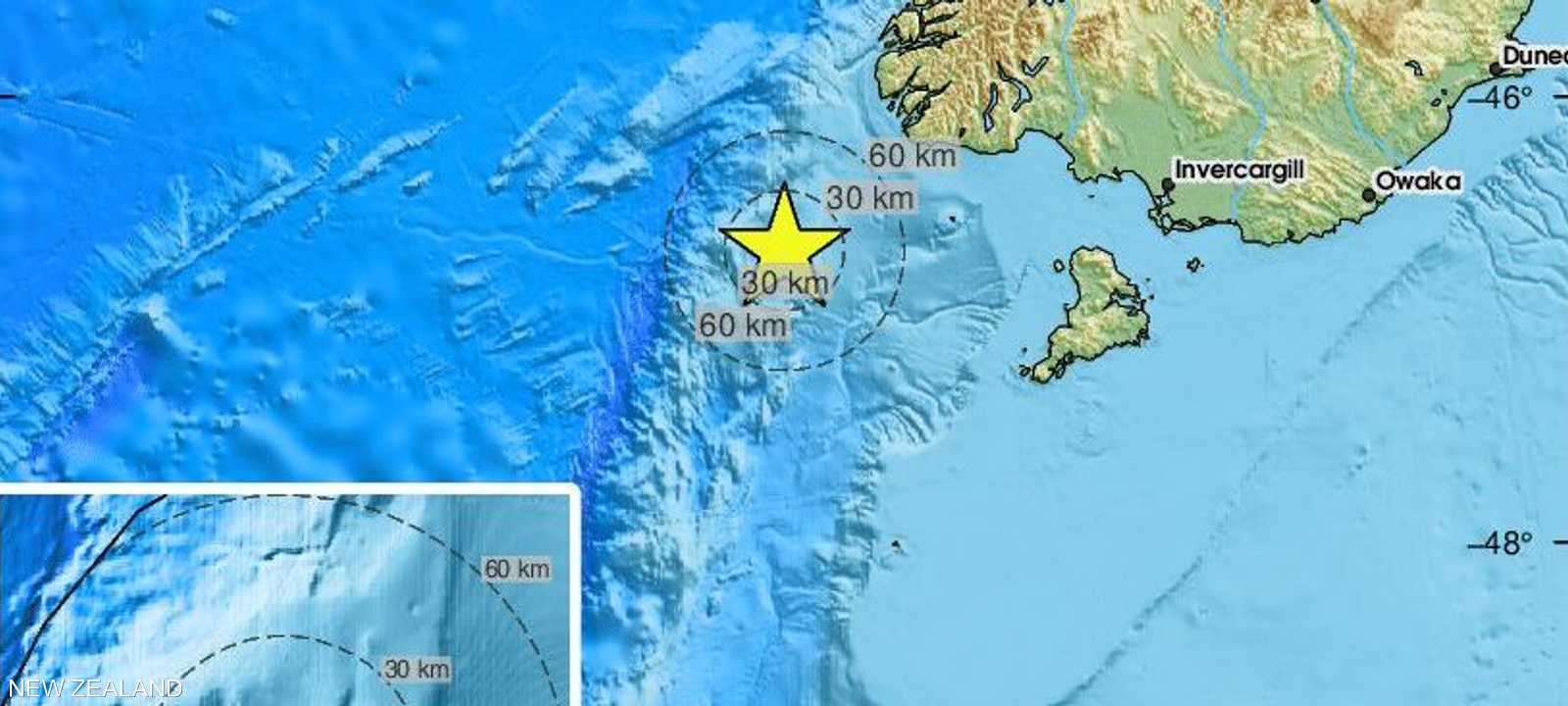 بلغت شدة الزلزال 6.8 درجات