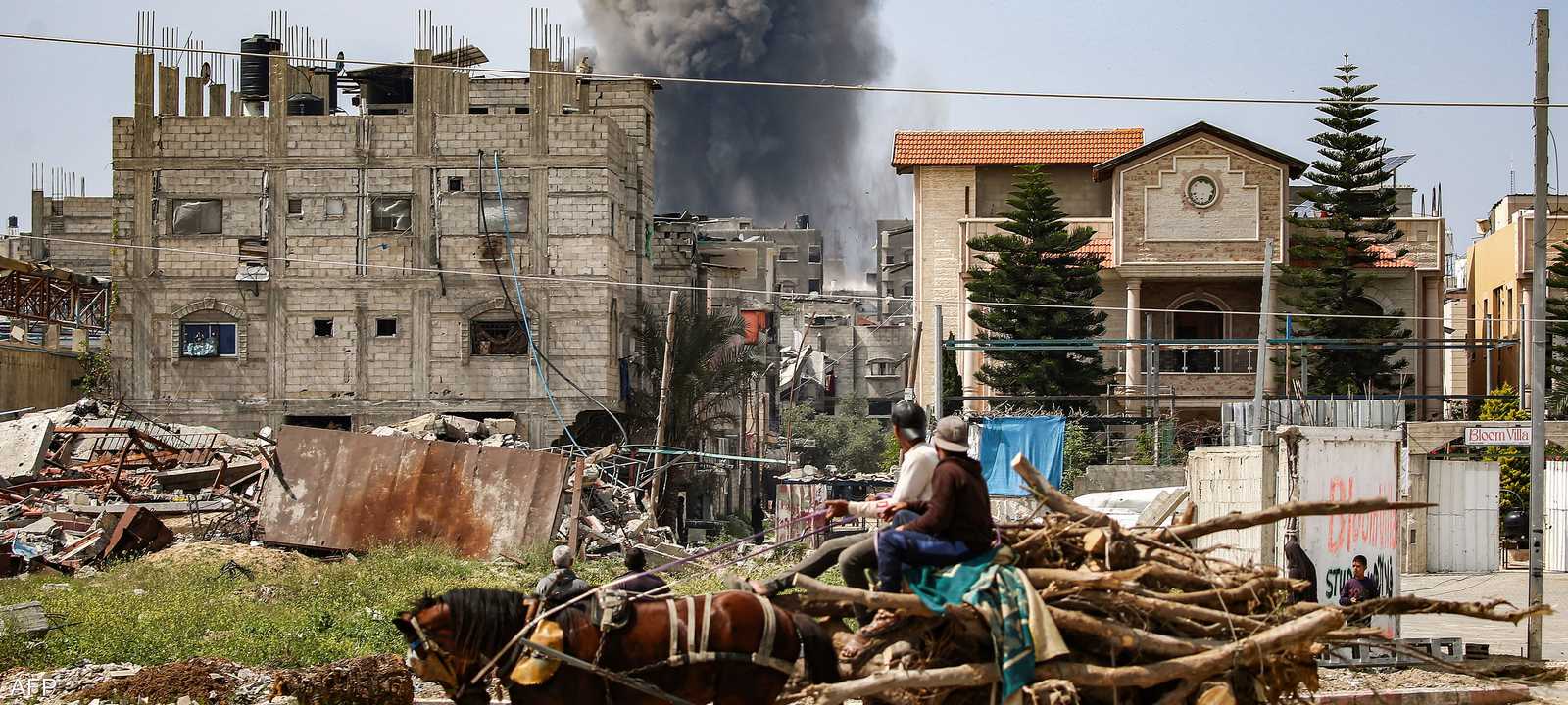 من آثار القصف الإسرائيلي على غزة