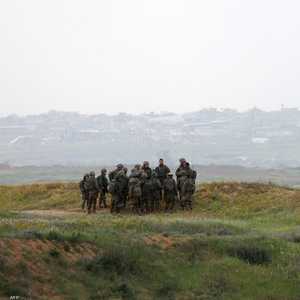 قوة تابعة للجيش الإسرائيلي على حدود غزة