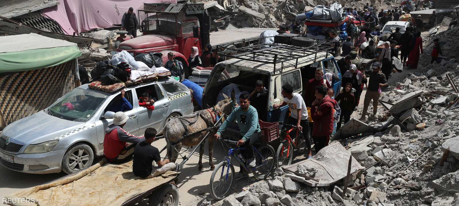 موجة نزوح جديدة من مدينة غزة