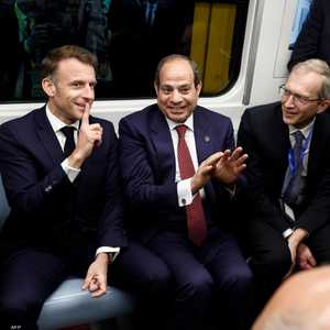 السيسي وماكرون في المترو