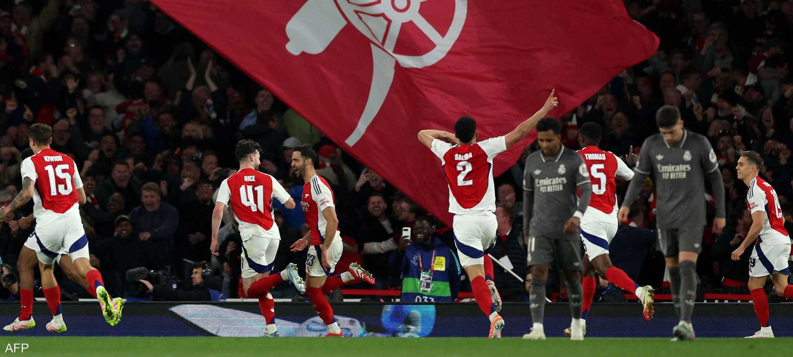 اقترب أرسنال من التأهل لقبل نهائي أبطال أوروبا