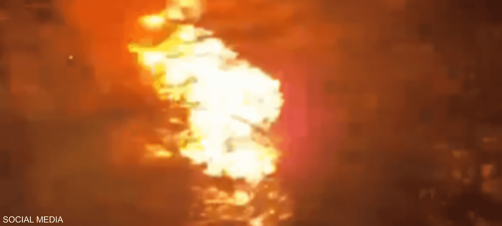 سقوط الشظايا أدى إلى نشوب حريق