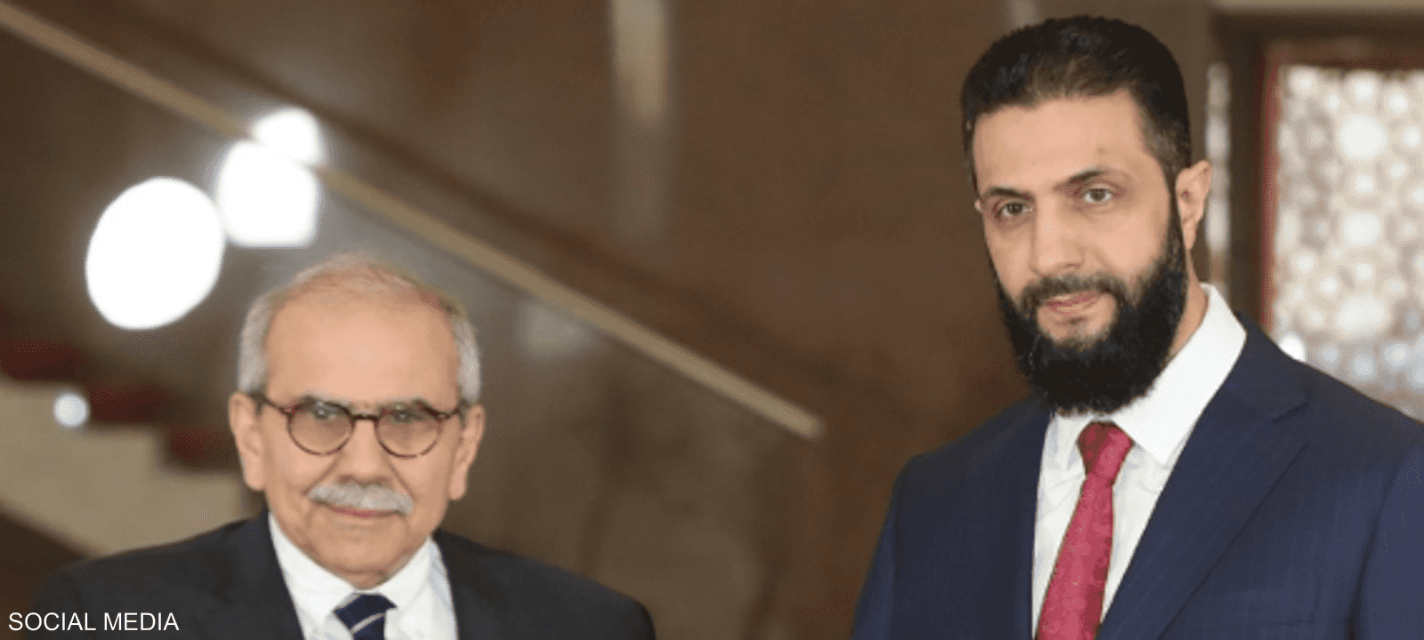 أحمد الشرع ونواف سلام