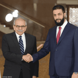 أحمد الشرع ونواف سلام